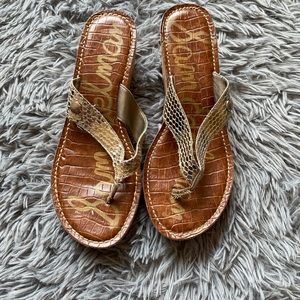 Sam Edelman Romy Animal Print Leather Cork Wedge